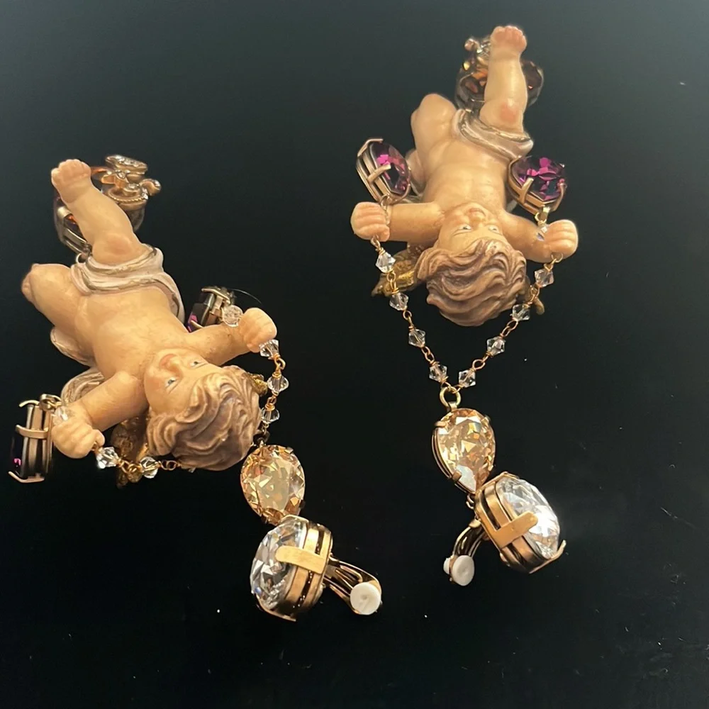 Dolce & Gabbana Swarovski Little Cherubs Earrings - Picture 3 of 3